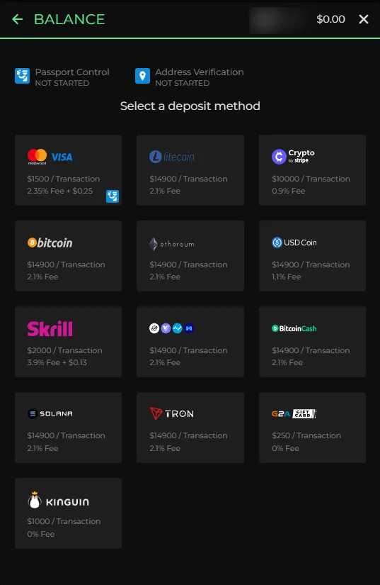 DMarket: Deposit methods and fees